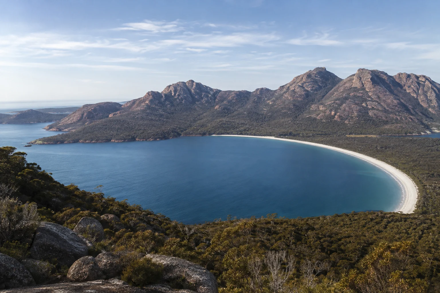Wineglass Bay lookout in Freycinet National Park
