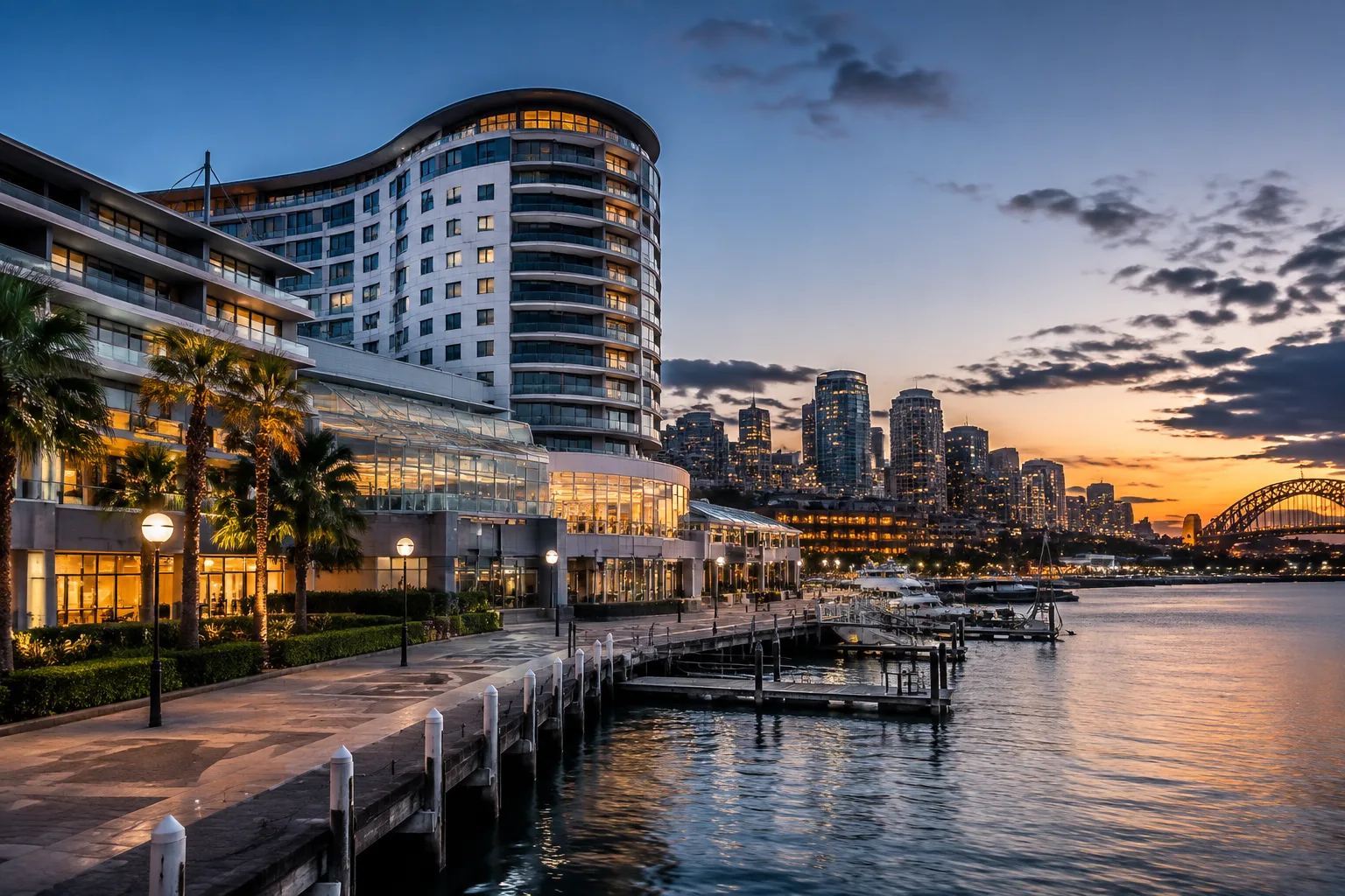 Casino resort towers on Sydney's Pyrmont peninsula